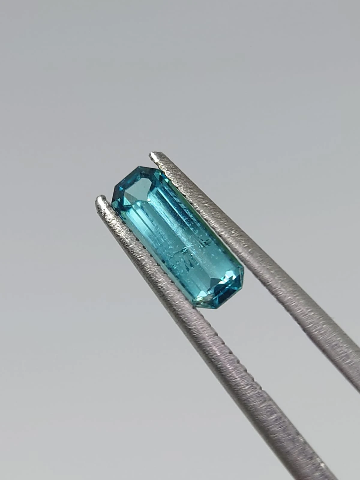 0.6ct Natural Lagoon Blue Tourmaline Emerald Shape Loose Gemstone from Afghanistan — view 3